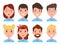 Set of Women and Men Faces, Character Constructor