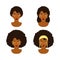 Set of women model hairstyle - illustration