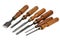 Set of wood chisel for carving , sculpture tools