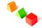 Set of wood shape toy block & x28;square, triangle, trapezoid& x29;