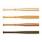 Set of wooden baseball bats