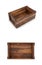 A set of wooden boxes on a white background.