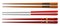 set of wooden chopstick isolated or chopstick for eating sushi, sea food, japanese and chinese food. eps vector.