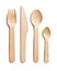 Set of wooden cutlery