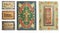 Set of Wooden decorative floral pattern 