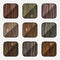 Set of wooden icons. Template Wood Buttons