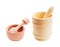 Set of wooden mortars and pestle