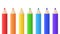 A set of wooden pencils of different colors. Stationery. Items for school.