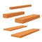 Set of wooden planks, stack of bars and lumber beam, pile of wooden logs timber. Planks for construction vector flat