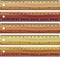 Set of wooden rulers