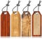 Set of Wooden Tags - 4 items