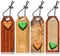 Set of Wooden Tags with Hearts