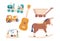 Set of Wooden Toys, Gifts, Eco-friendly and Safe Handmade Products for Children Development and Learning