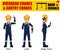 Set of worker present Overhead cranes hand signal on white background