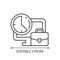 Set working hours linear icon
