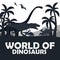 Set World of dinosaurs. Prehistoric world. T-rex, Diplodocus, Velociraptor, Parasaurolophus, Stegosaurus, Triceratops. Cretaceous