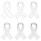 Set of wrapped ribbons with a different number of stripes, a template for coloring, a twisted ribbon template for a