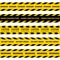 Set of yellow Barrier Tapes