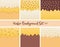 Set of yellow cream wafer vector