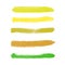 Set of yellow vector watercolor hand painted gradient stripes
