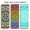 Set of yoga mats with ethnic designs. Turquoise, rainbow gradient and black vector pattern with mandala