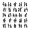 Set of young volunteer character , Human pictogram Icons