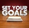 Set Your Goals 3d Words Notepad Pen