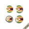 Set of ZIMBABWE flags round badges