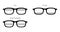 Set of Zones of vision in progressive lenses Fields of view Eye frame glasses diagram accessory medical illustration.