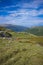 Seter mountain farm landscape along Aurlandsfjellet scenic route near Kvignadal, Norway