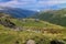 Seter mountain farm landscape along Aurlandsfjellet scenic route near Kvignadal, Norway