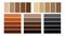 Seth palette of shades of hair color.