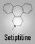 Setiptiline, also known as teciptiline, antidepressant drug molecule. Skeletal formula.