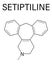 Setiptiline, also known as teciptiline antidepressant drug molecule. Skeletal formula.