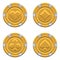 Sets of 3d rendered gold casino chips
