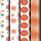 Sets Seamless Orange abstract floral pattern