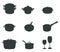 Sets of silhouette kitchen tools 2