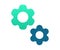 Setting configuration cog single isolated icon with gradient style