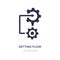 setting flow interface icon on white background. Simple element illustration from Business and analytics concept