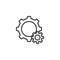 Setting gears line icon
