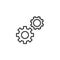 Setting gears outline icon