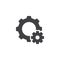 Setting gears vector icon