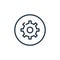 setting icon vector from media players concept. Thin line illustration of setting editable stroke. setting linear sign for use on