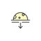 Setting moon filled outline icon