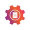 Setting task paper button vector icon