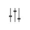 Settings bars vector icon