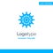 Settings, Cog, Gear, Production, System, Wheel, Work Blue Solid Logo Template. Place for Tagline