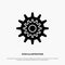 Settings, Cog, Gear, Production, System, Wheel, Work solid Glyph Icon vector