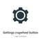 Settings cogwheel button vector icon on white background. Flat vector settings cogwheel button icon symbol sign from modern user