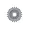 Settings and function gear, metal cogwheel icon